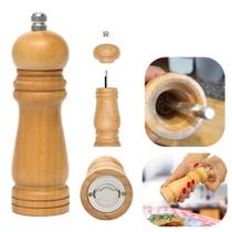 Moedor Manual de Sal, Pimenta e Temperos 15cm Moer Grão Lamina em Aço Inox Premium