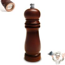 Moedor Manual Pimenta Sal Grãos Tempero Condimento Madeira