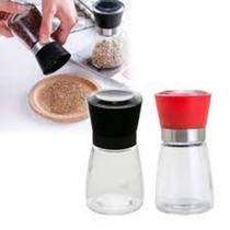 Moedor Manual Porta Condimentos Sal E Pimenta Em Vidro Preto Ou Vermelho