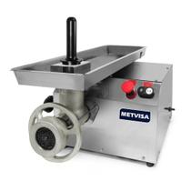 Moedor Picador de Carne Leve em Inox 220v Boca 10 Metvisa