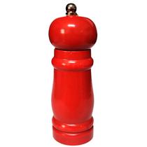 Moedor pimenta madeira 14cm vermelho
