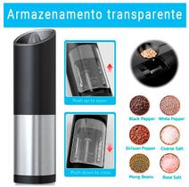 Moedor Pimenta Sal Grosso Temperos Elétrico Pilha Com Luz Azul Led Estilo e Bom Gosto Pronta Entrega com Envio Imediato
