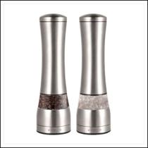 Moedor Sal Pimenta Em Aço Inox Gourmet Pronta Entrega Kit 2PÇ