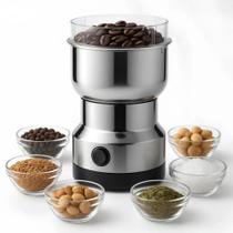 Moedor Triturador Café Elétrico Portátil Grãos Sementes Inox 127v - Sem Marca