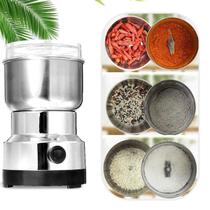 Moedor Triturador Café Elétrico Portátil Grãos Sementes Inox