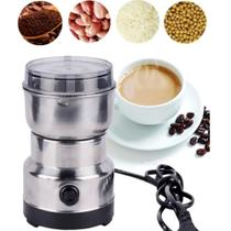 Moedor Triturador Cafe Sementes Eletrico Aço Inox Mini 200W 110v Grão Automático Profissional