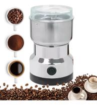 Moedor Triturador De Café Sementes E Grãos Elétrico Inox