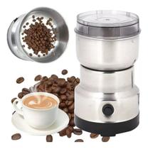 Moedor Triturador De Café Sementes Grãos Elétrico Inox 110v