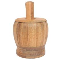 Moedores de café conjunto de tigela de moagem de pilão argamassa de bambu