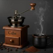 Moinho Moedor De Café Manual Estilo Retrô Moer Grãos De Café Vintage Madeira Manivela Giratória Moinho Moedor De Café Manual Estilo Retrô Moer Grãos De Café Vintage Madeira Manivela Giratória