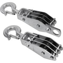 Moitão Cadernal 650Kg 3 Roldanas 45x10mm Par Worker Moitão Cadernal 650Kg 3 Roldanas 45x10mm Par Worker