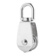 Moitão em Aço Inox com Alça e Roldana Para Cabos 5mm Moitão em Aço Inox com Alça e Roldana Para Cabos 5mm