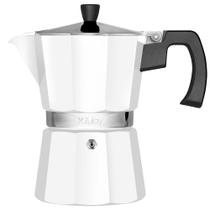 Moka Pot Espresso Zulay Premium 3 Xícaras - À Prova de Vazamentos - Branca