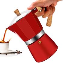 Moka Pot Valvpant 3 xícaras de alumínio 150ml vermelho Moka Pot Valvpant 3 xícaras de alumínio 150ml vermelho