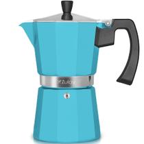 Moka Pot Zulay Kitchen ZK - 6 Xícaras de Alumínio Azul Claro