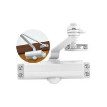 Mola Aérea Amortecedor Braço Hidráulico Branco Para Portas De Madeira Alumínio Interna E Externa