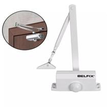 Mola de Porta Aérea Hidráulica Até 60 Kg com Regulagem 2 Velocidades Fechamento Prata Belfix Mola de Porta Aérea Hidráulica Até 60 Kg com Regulagem 2 Velocidades Fechamento Prata Belfix