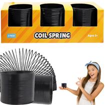 Mola helicoidal de metal The Dreidel Company Black 60 mm, pacote com 3