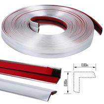 Moldagem de acabamento de parede Acewell 10m em PVC prateado autoadesivo Moldagem de acabamento de parede Acewell 10m em PVC prateado autoadesivo