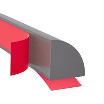 Moldagem flexível em um quarto de círculo, acabamento de borracha para descascar e colar Moldagem flexível em um quarto de círculo, acabamento de borracha para descascar e colar