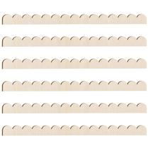 Moldagem recortada de madeira com acabamento Threehoney 24 x 4,2 x 0,3 cm (pacote com 6)