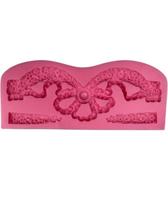 Molde 15cm Laço Flores Silicone Pasta Americana Biscuit Chocolate Confeitaria Artesanato