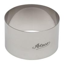 Molde aro para bolo Ateco 7,5 cm x 4,5 cm em aço inoxidável