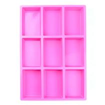 Molde Bandeja Culinária Retangular 9 Cavidades Silicone