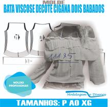 Molde bata viscose, modelagem&diversos, p-xg, correios