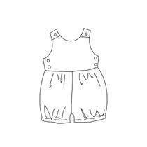 Molde bebê macaquinho jardineira tamanho RN ao G by Marlene Mukai