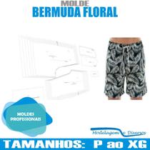 Molde Bermuda Floral Tactel, Modelagem&Diversos, Tamanhos P Ao Xg