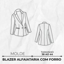 Molde blazer alfaiataria com forro tamanho 38 ao 44 by Marlene Mukai