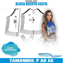 Molde blusa aberto costa, modelagem&diversos, correios Molde blusa aberto costa, modelagem&diversos, correios