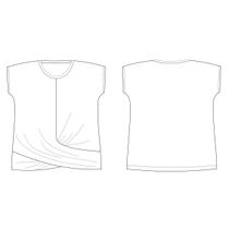 Molde Blusa Barra Transpassada tamanho PP ao EXG by Maísa Rasche