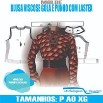 Molde blusa com lastex, modelagem&diversos, p-xg, correios