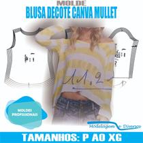 Molde blusa mullet, modelagem&diversos, p-xg, correios