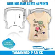 Molde Blusinha Mais Curta, Modelagem&Diversos, Tamanhos P Ao Xg