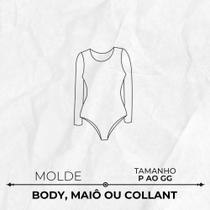 Molde body, maiô ou collant tamanho P ao GG by Marlene Mukai