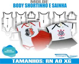 Molde Body Shortinho e Sainha, Modelagem&Diversos, Tamanhos Rn Ao Xg