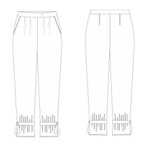 Molde calça pregas amarração barra tamanho PP ao EXG by Maísa Rasche Molde calça pregas amarração barra tamanho PP ao EXG by Maísa Rasche