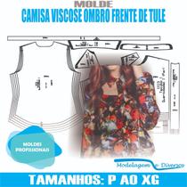 Molde camisa det. tule, modelagem&diversos, p-xg, correios