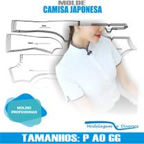 Molde Camisa Japonesa, Modelagem&Diversos, Tamanhos Pp Ao Gg