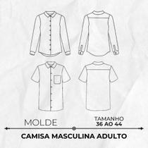 Molde camisa masculina adulto by Wania Machado