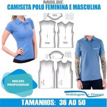 Molde Camisa Polo Masculina E Feminina, Modelagem&Diversos, Tamanhos P Ao Xg