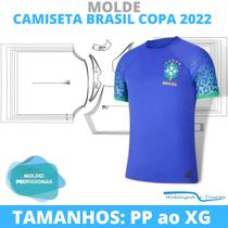 Molde camiseta brasil 2022 azul modelagem&diversos, correios