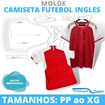 Molde camiseta futebol ingles, modelagem&diversos, correios