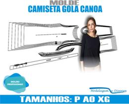 Molde Camiseta Gola Canoa, Modelagem&Diversos, Tamanhos P Ao Extg