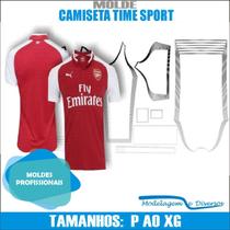 Molde Camiseta Time Sport, Modelagem&Diversos, Tamanhos P Ao Xg