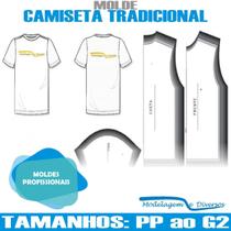 Molde Camiseta Tradicional,Modelagem&Diversos, Tamanhos P Ao Xg