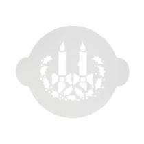 Molde Castiçal Stencil Decorativo Bolo Natal Festa Silikomart Molde Castiçal Stencil Decorativo Bolo Natal Festa Silikomart